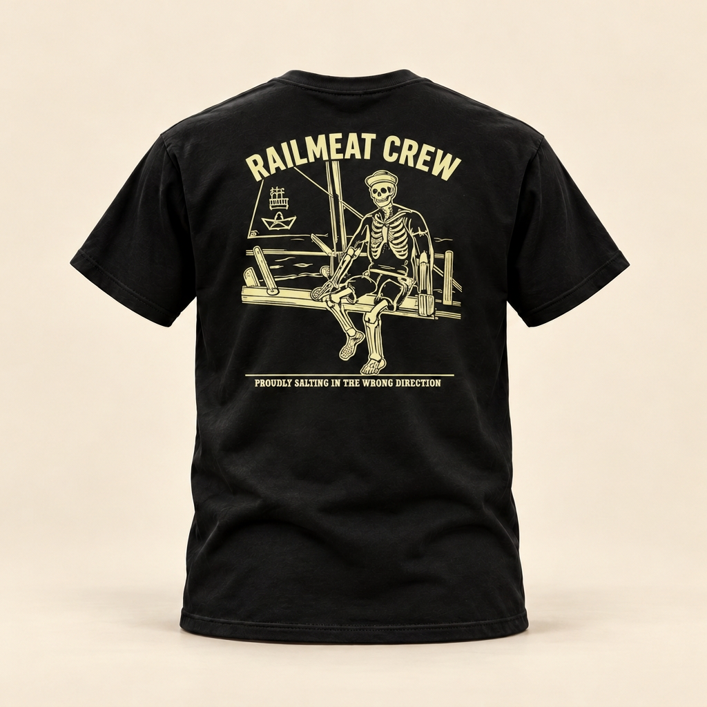 Black tee with vintage yellow graphic
